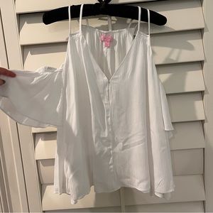 Lilly Pulitzer white flowy top